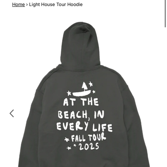 Charcoal Gray Gigi Perez at the beach in every life fall tour hoodie brand new - Picture 2 of 3